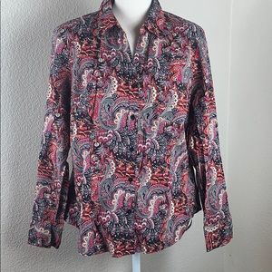 Talbots Christmas,Santa/reindeer long sleeve top